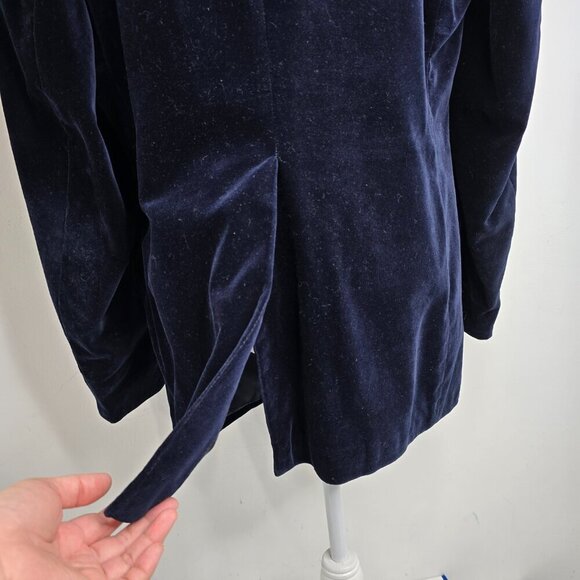 Vintage Cortefiel Velvet Dinner Jacket 44 Wide Lapel Velvet Tuxedo Jacket Blazer - Picture 8 of 11